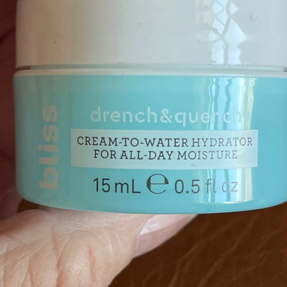 Bliss Drench & Quench Cream-to-Water Hydrator 15mL Travel Size‎ Moisturizer NEW